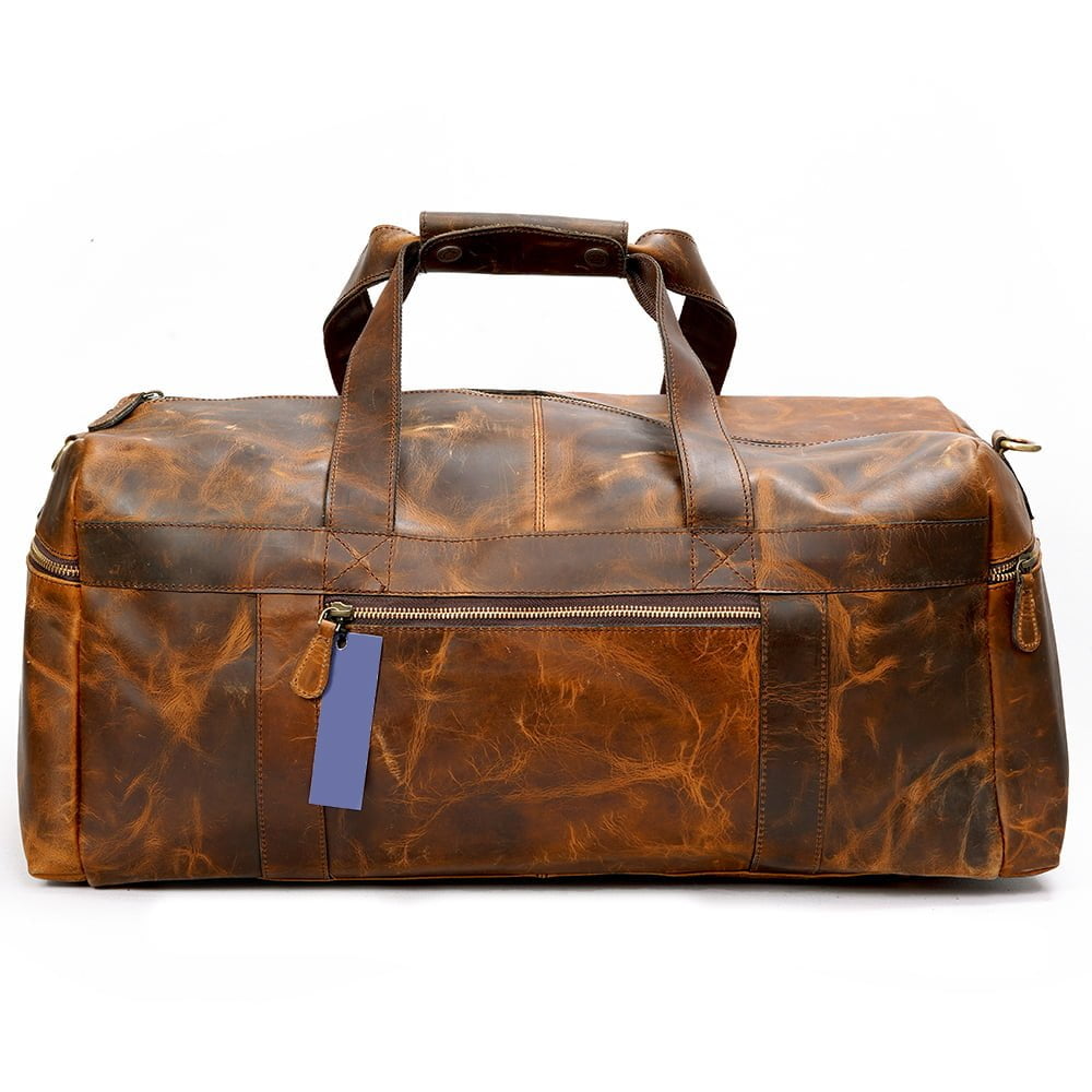 Leather Travel Duffel Bag - Buffalo Leather