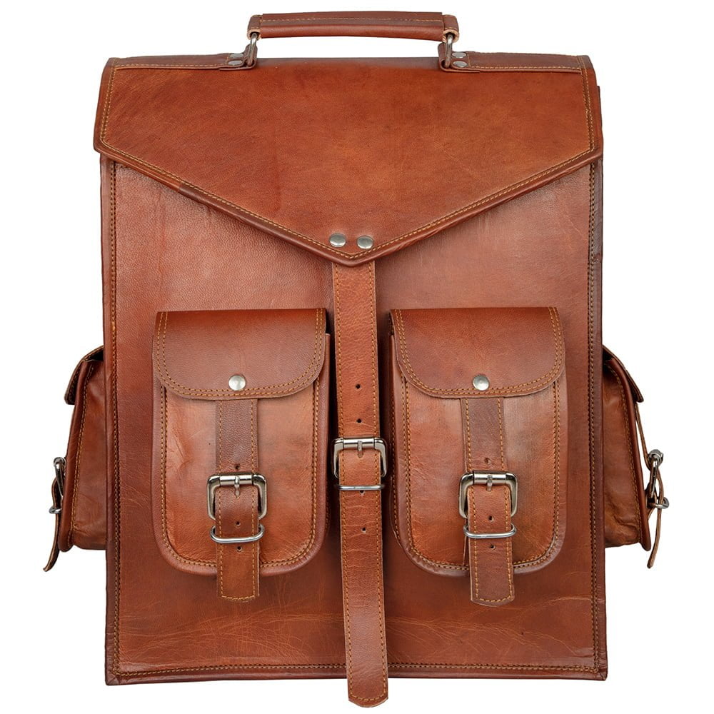 Leather Laptop Backpack