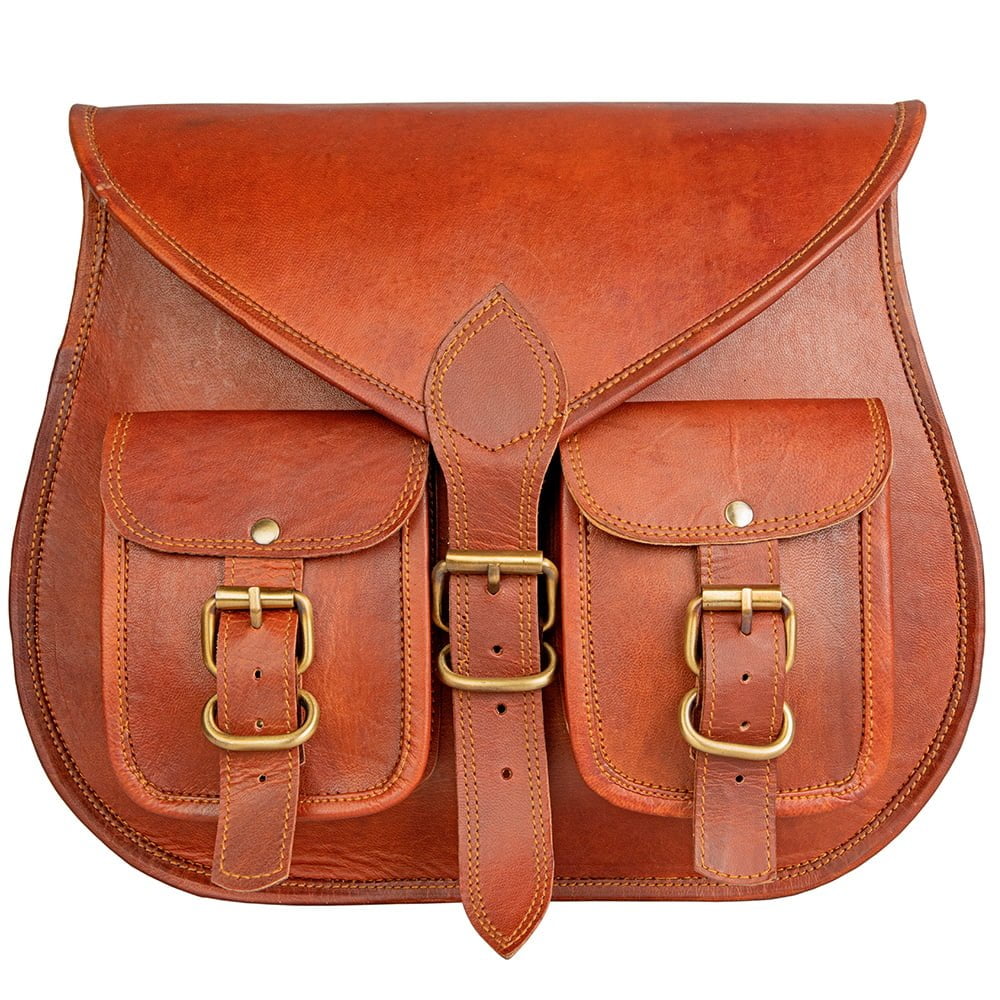 Women Leather Gypsy Purse Two Pockets