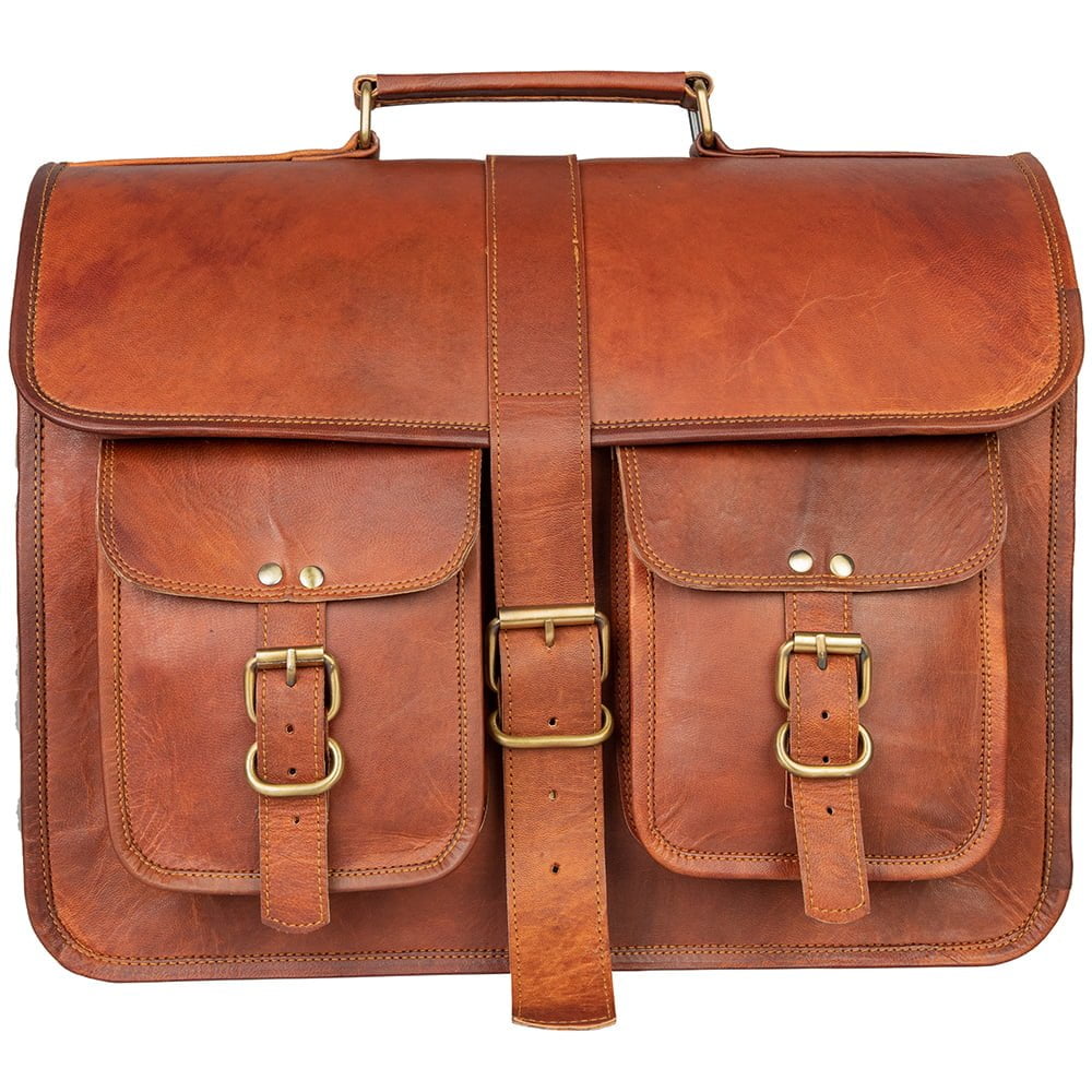 Leather Travel Crossbody Office Bag