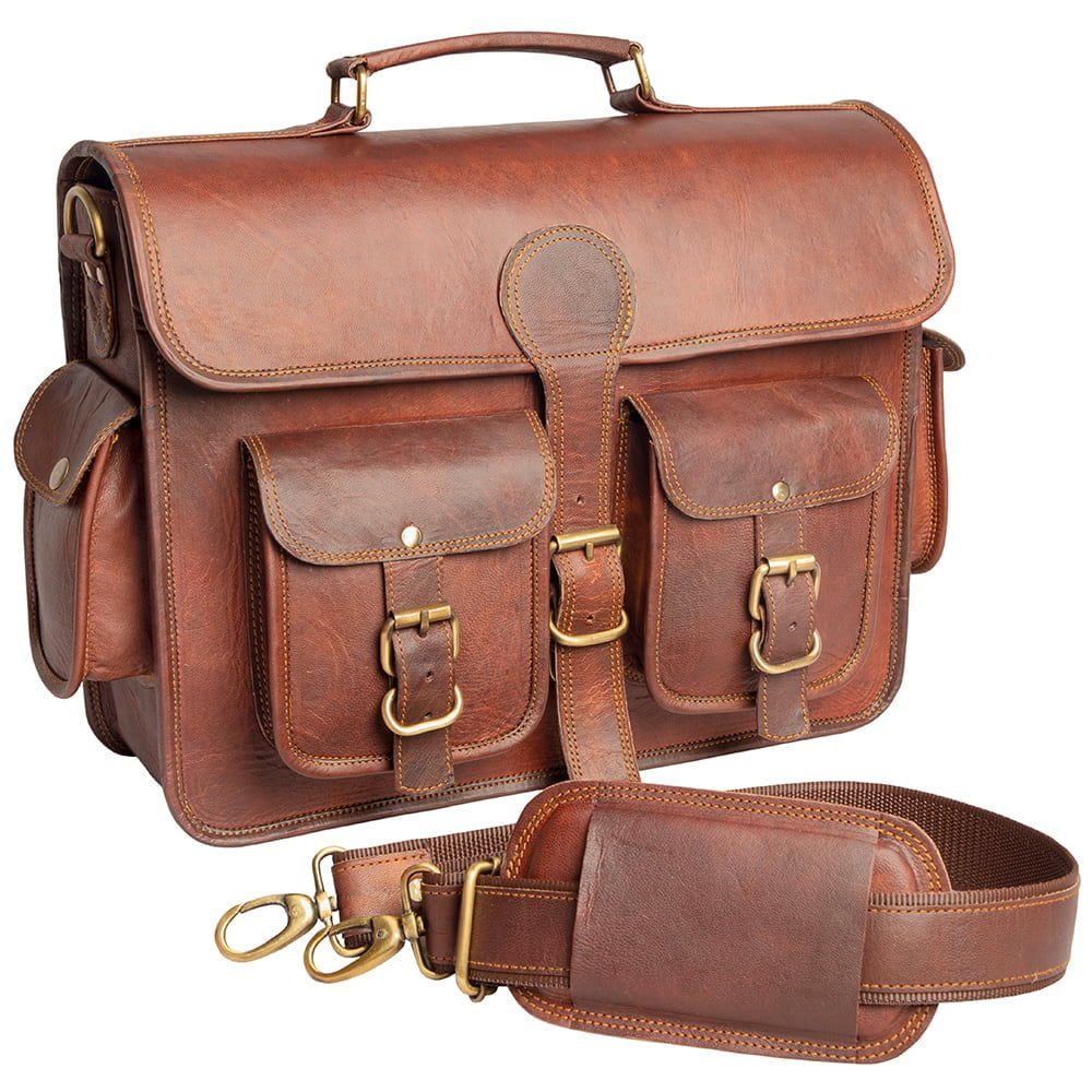 Leather Travel Messenger Bag